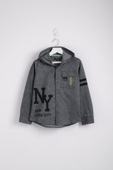 New York City Full Sleeve Shirt - Dark Black